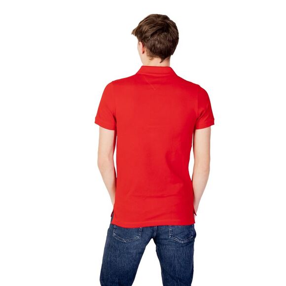 Tommy Hilfiger Jeans Men Red Polo Shirts - Picture 2 of 6